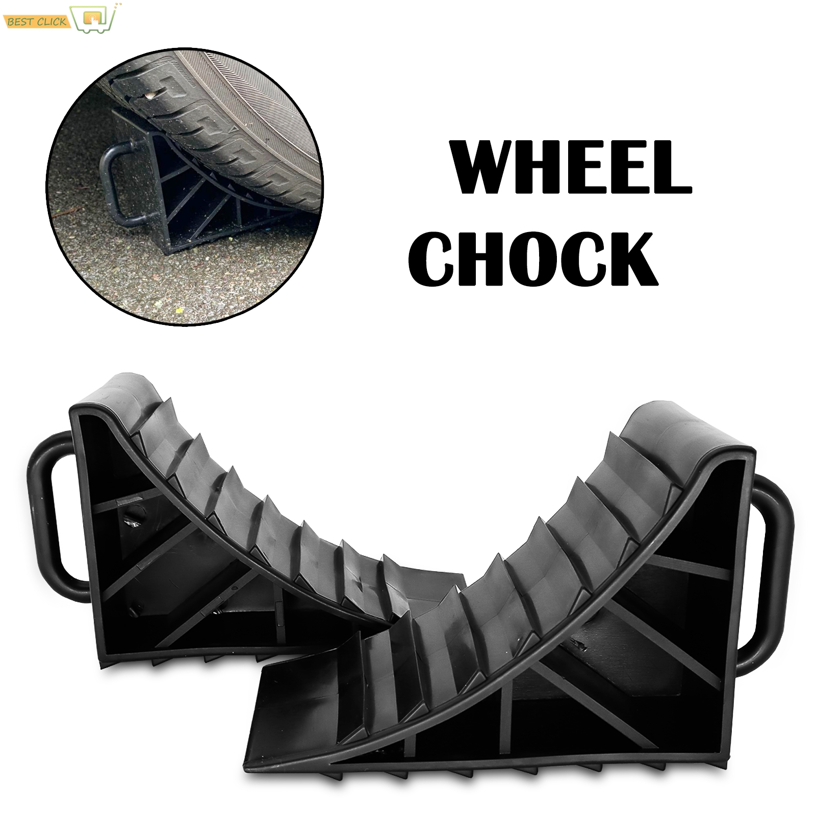 Fishing Boat Trailer - 2 Pcs Portable Wheel Chock with