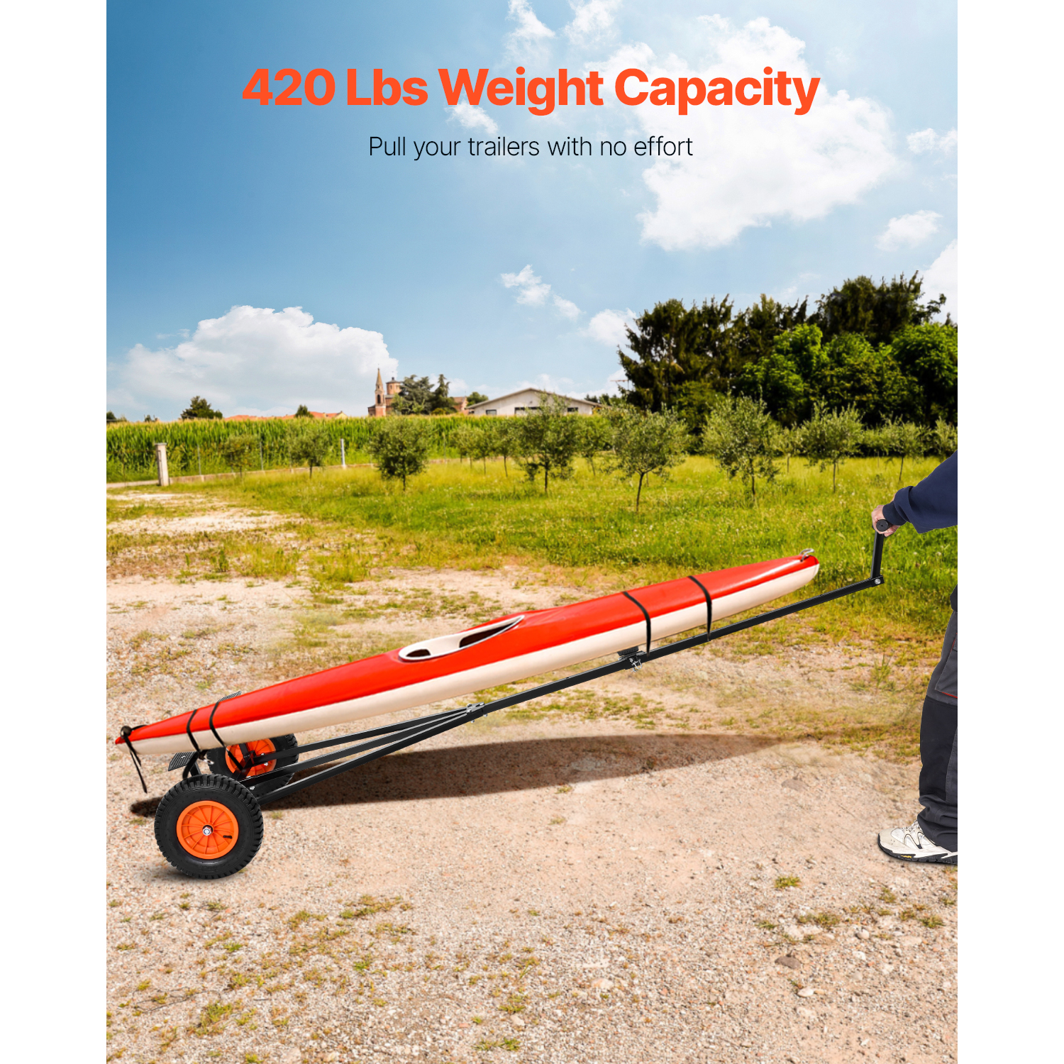 SucceBuy 420lbs Boat Trailer D - Fishing Boat Paddle ulasan dan harga